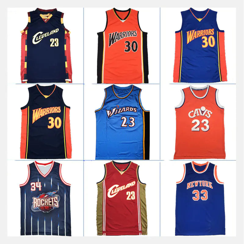 Retro NBA Fan Jerseys: Lakers, Warriors, Rockets
