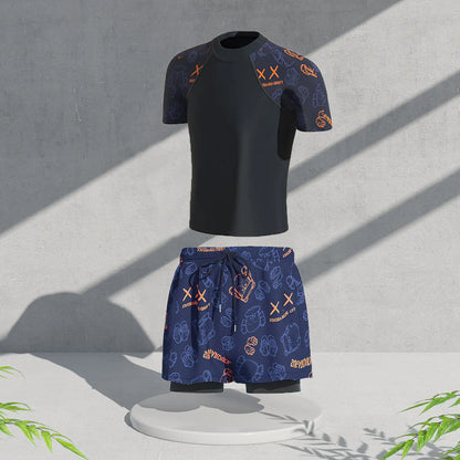 Men's Plus Size Stylish Swim Shorts with Drawstring
