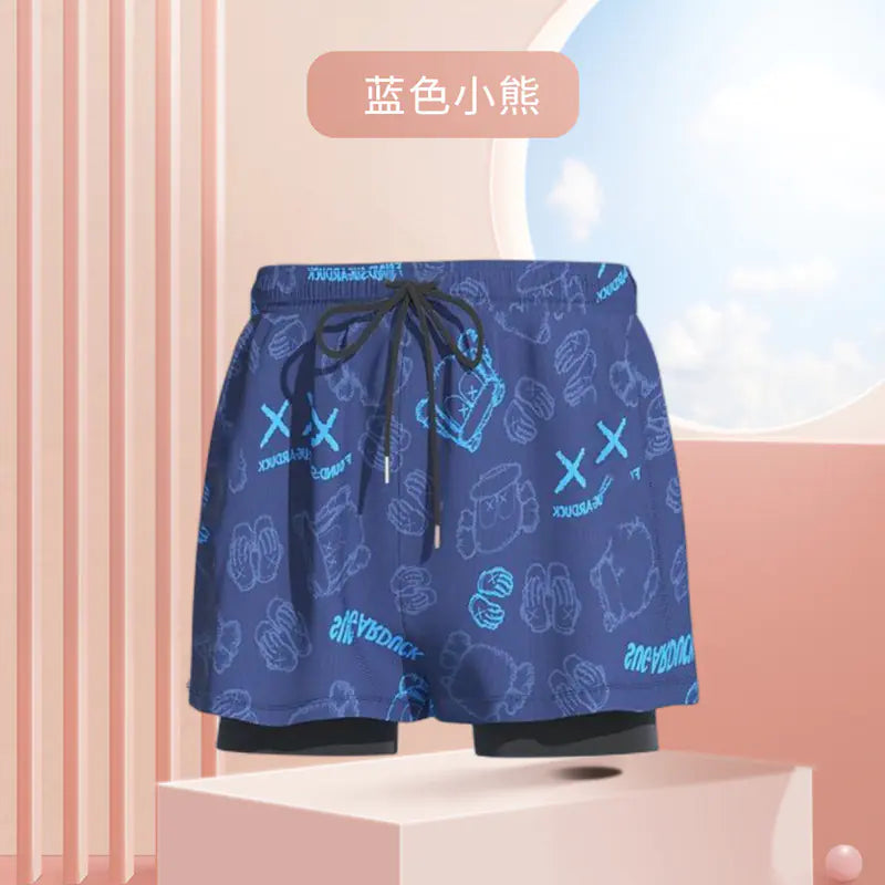 Men's Plus Size Stylish Swim Shorts with Drawstring