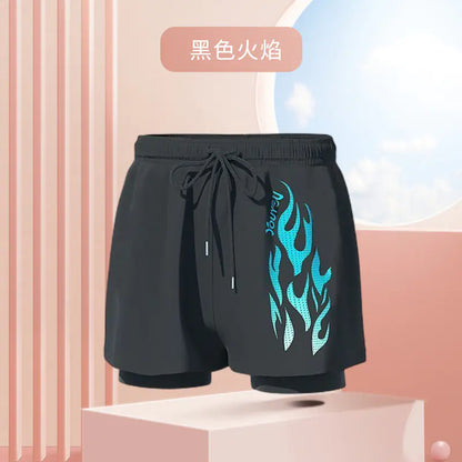 Men's Plus Size Stylish Swim Shorts with Drawstring